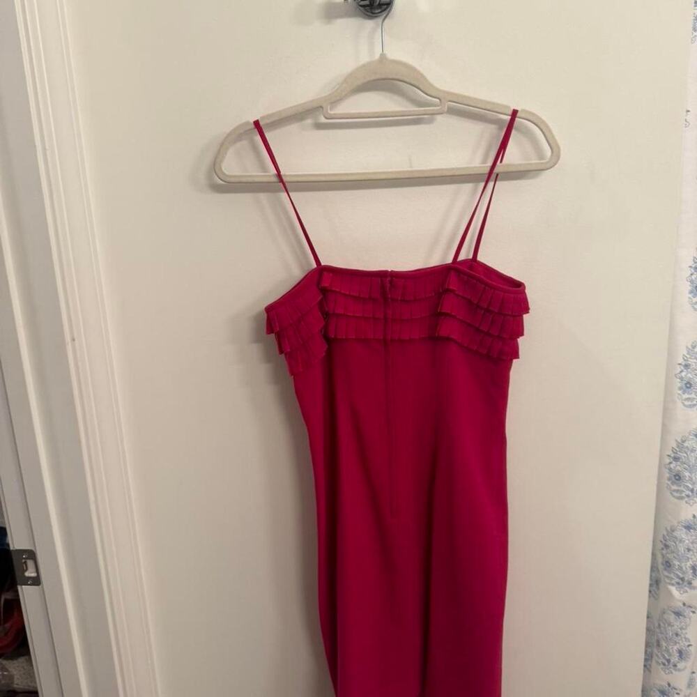 Vintage Raspberry Pink Ruffle‎ Mini Dress - Picture 5 of 8